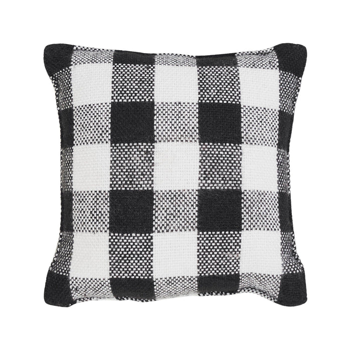 Annie Black Buffalo Check "Home" Pumpkin Pillow 6" - Primitive Star Quilt Shop