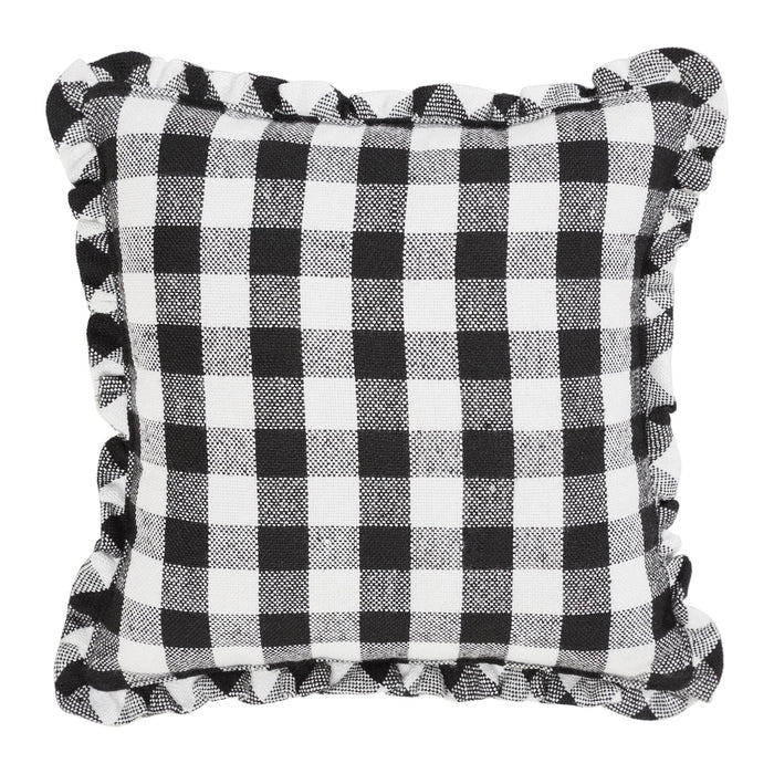 Annie Black Buffalo Check Pumpkin Pillow 12" - Primitive Star Quilt Shop