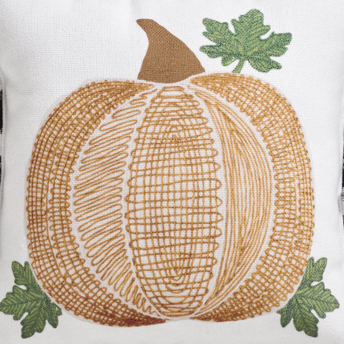 Annie Black Buffalo Check Pumpkin Pillow 12" - Primitive Star Quilt Shop