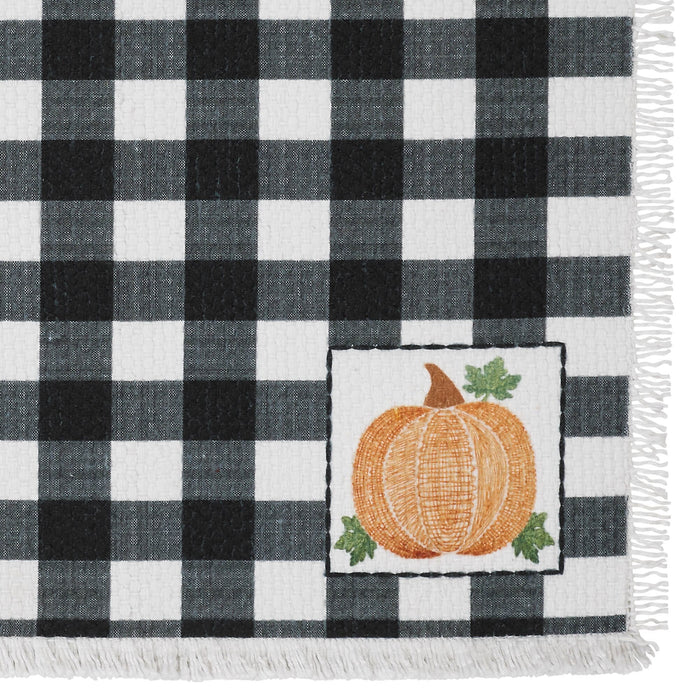 Annie Black Buffalo Check Pumpkin Placemat - Set of 2 - Primitive Star Quilt Shop