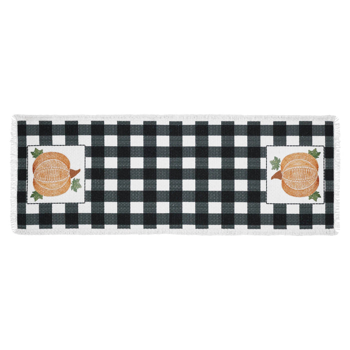 Annie Black Buffalo Check Pumpkin Runner 8x24" - Primitive Star Quilt Shop