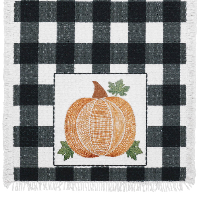 Annie Black Buffalo Check Pumpkin Runner 8x24" - Primitive Star Quilt Shop