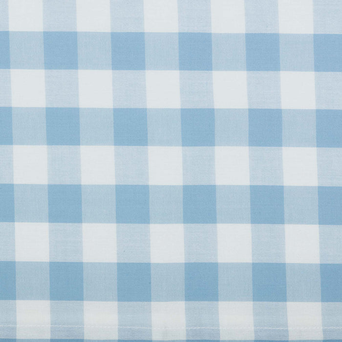 Annie Blue Buffalo Check Lined Valance 60" - Primitive Star Quilt Shop