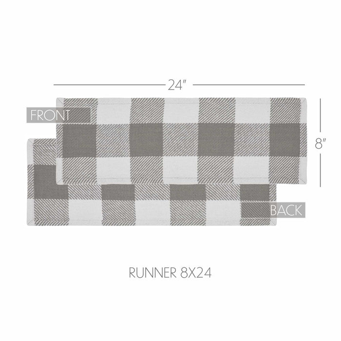 Annie Grey Buffalo Check Runner 8x24" - Primitive Star Quilt Shop