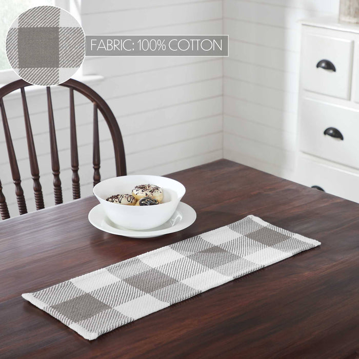 Annie Grey Buffalo Check Runner 8x24" - Primitive Star Quilt Shop