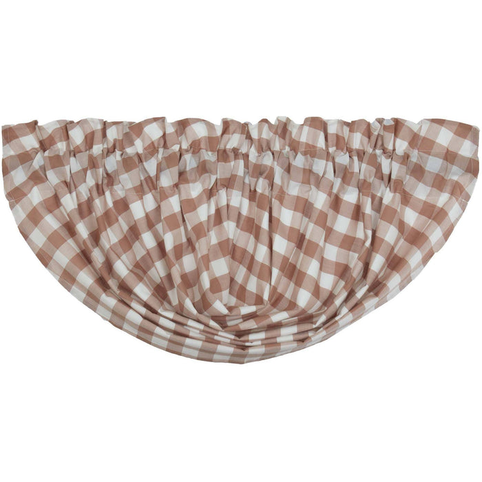 Annie Portabella Buffalo Check Lined Balloon Valance - Primitive Star Quilt Shop