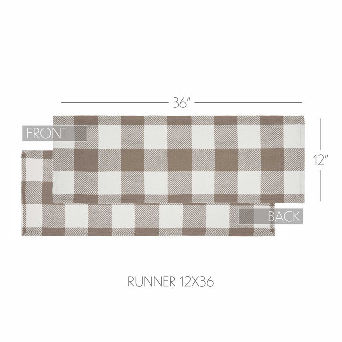 Annie Portabella Buffalo Check Runner 12x36" - Primitive Star Quilt Shop