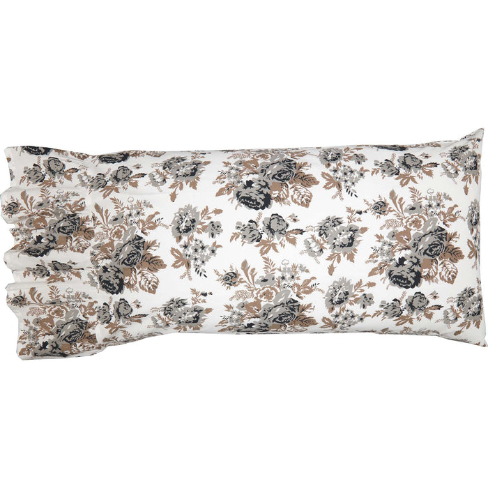 Annie Portabella Floral Ruffled King Pillow Case - Set of 2 - Primitive Star Quilt Shop