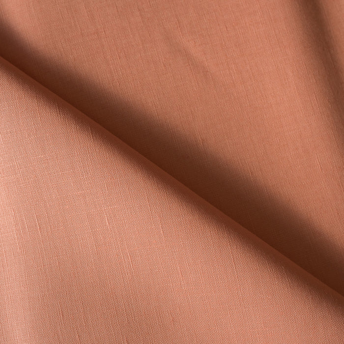 Apricot 100% Linen Fabric with a fine, close weave, smooth finish, and medium drape, perfect for heavyweight apparel creations.