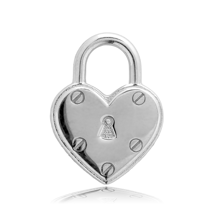 Aqua Amazonite Stone Bracelet with Love Lock Sterling Silver Charm
