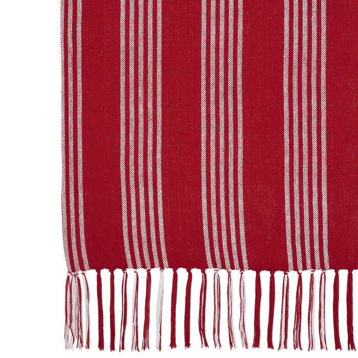 Arendal Red Stripe Woven Throw - Primitive Star Quilt Shop