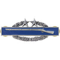 Army Badge: Combat Infantry Third Award - silver oxidized