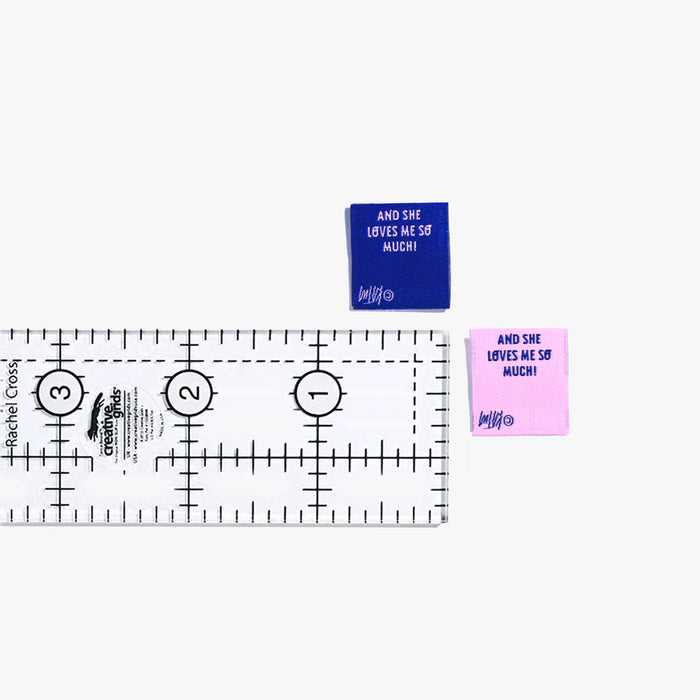 Aunty Made It woven KATM sewing labels for handmade clothes and DIY sewing projects
