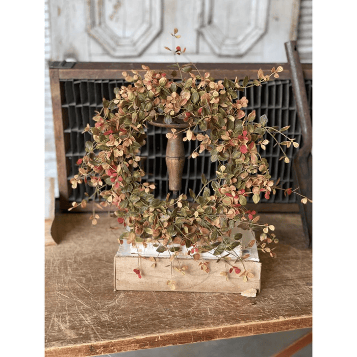 Autumn Bog Pimpernel Wreath 13" - Primitive Star Quilt Shop