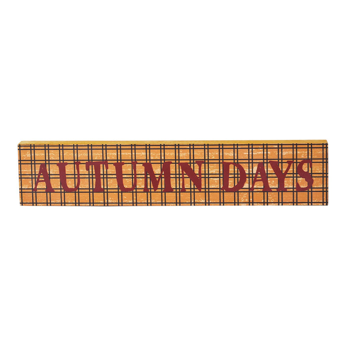 Autumn Days Sign - 3x14" - Primitive Star Quilt Shop