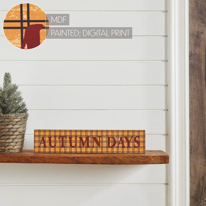 Autumn Days Sign - 3x14" - Primitive Star Quilt Shop