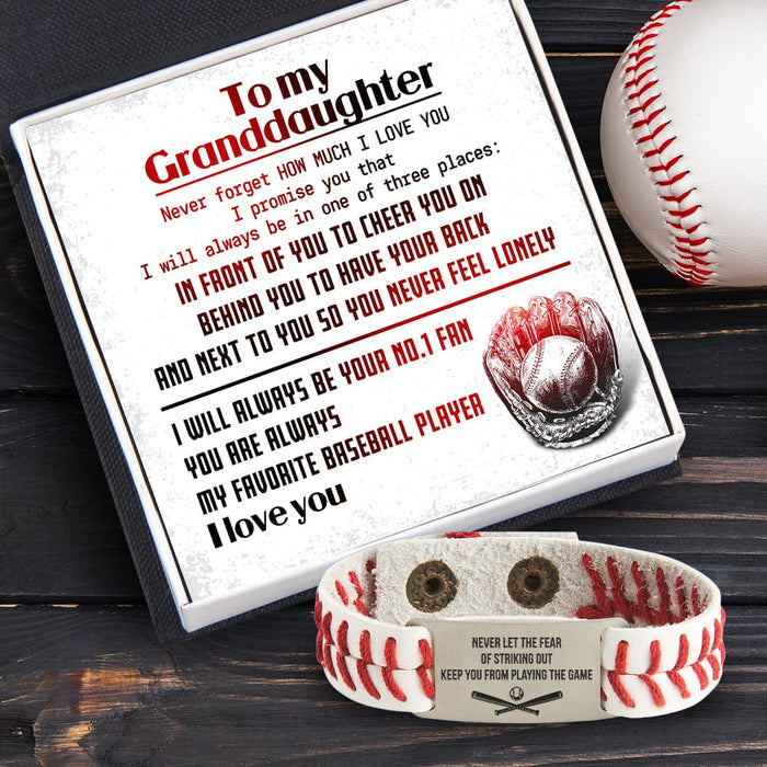 Baseball Bracelet - Baseball - To My Granddaughter - Never Forget How Much I Love You - Gbzj23001