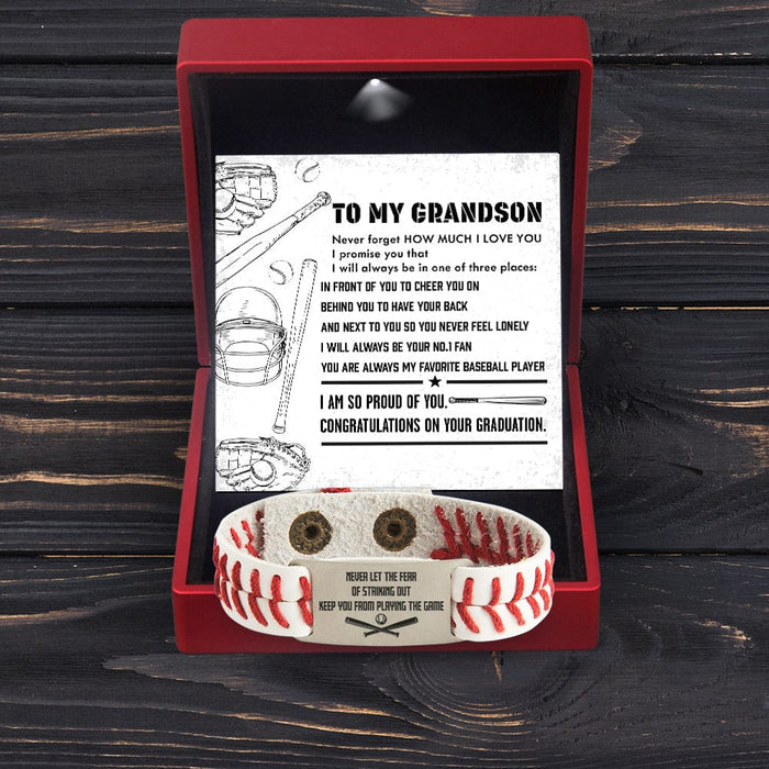 Baseball Bracelet - Baseball - To My Grandson - Never Forger How Much I Love You - Gbzj22006