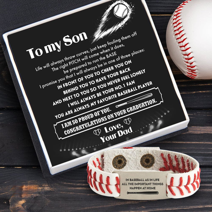 Baseball Bracelet - Baseball - To My Son - From Dad - I Will Always Be Your No.1 Fan - Gbzj16015