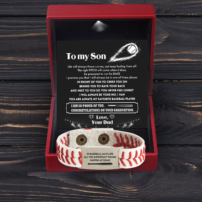 Baseball Bracelet - Baseball - To My Son - From Dad - I Will Always Be Your No.1 Fan - Gbzj16015