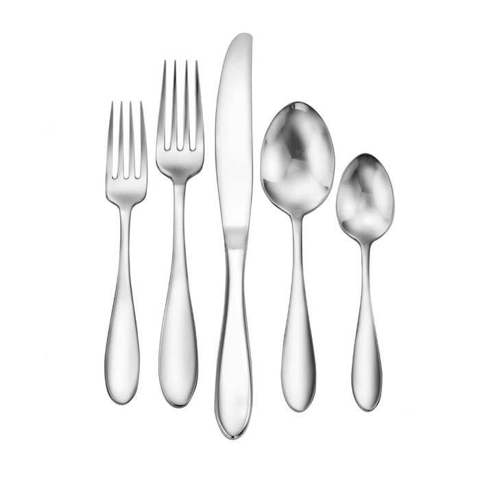 Betsy Ross - 45 Piece Set (Includes 5 Piece Service Set) - With Solid Handle Knife