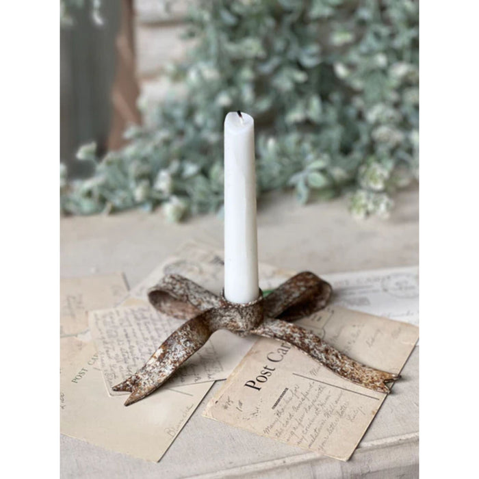 Betwix Bow Taper Candle Holder - Primitive Star Quilt Shop