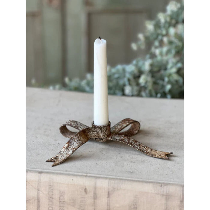 Betwix Bow Taper Candle Holder - Primitive Star Quilt Shop