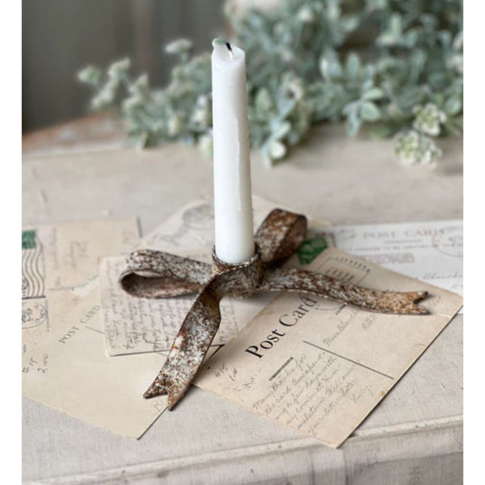 Betwix Bow Taper Candle Holder - Primitive Star Quilt Shop