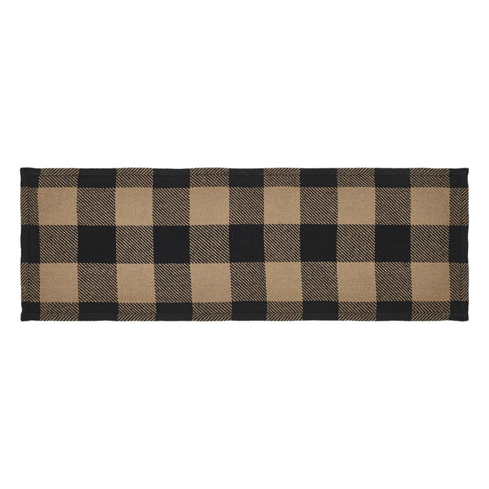 Black Check Runner 12x36" - Primitive Star Quilt Shop