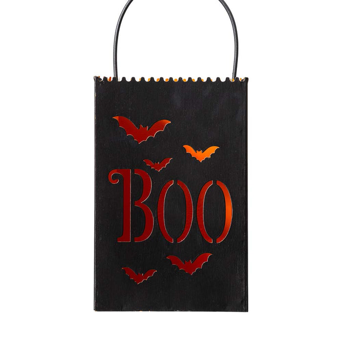 Black Halloween Metal Cutout "TRICK OR TREAT" Bucket, Set of 2