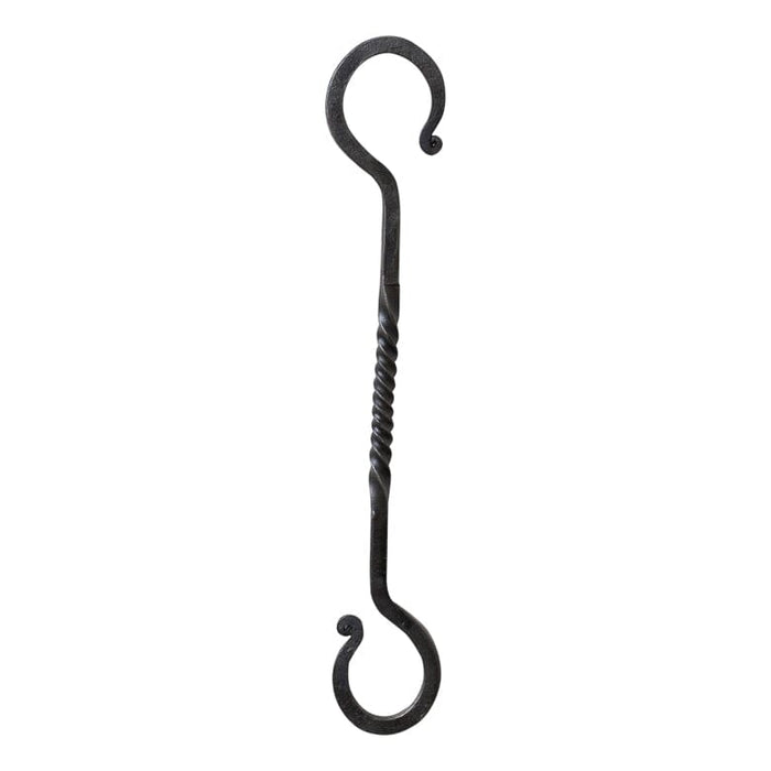 Black Wrought Iron Twisted "S" Hook - 10" - Primitive Star Quilt Shop