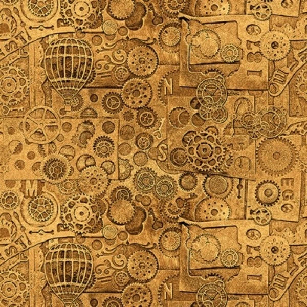 Blank Quilting Alternative Age Gears 22326 - 1/2 Yard