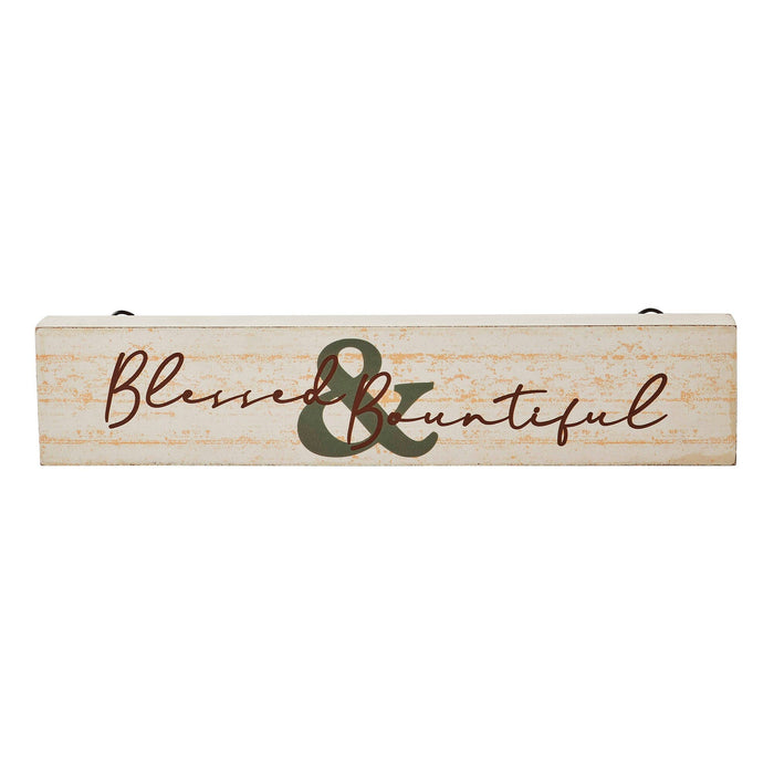 Blessed and Bountiful Sign - 3x14" - Primitive Star Quilt Shop