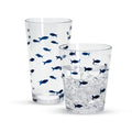 Blue Fish Drinking Glass