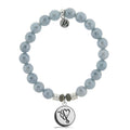 Blue Quartzite Stone Bracelet with Nurse Sterling Silver Charm