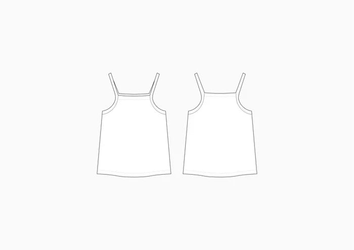 Bottlebrush Tank Sewing Pattern - Rib Knit Tank Top in AUS Sizes 6-24
