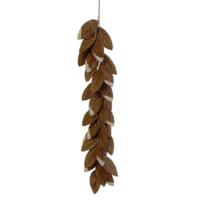 Brown Leaf with Glitter Garland, 47"