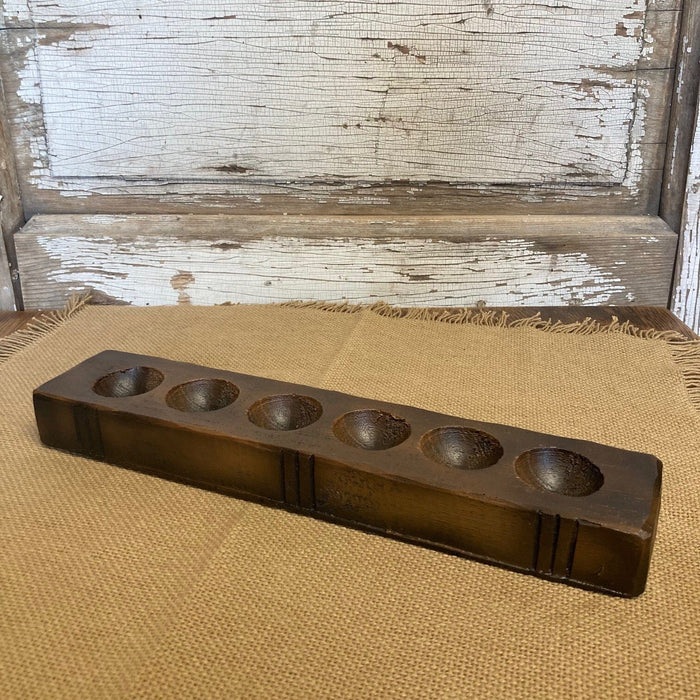 Brown Resin Egg Tray - Primitive Star Quilt Shop