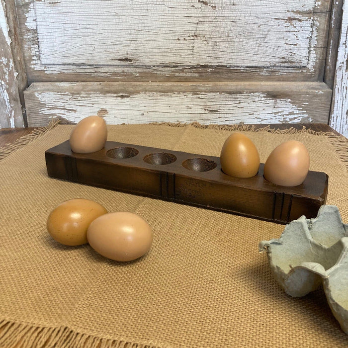 Brown Resin Egg Tray - Primitive Star Quilt Shop