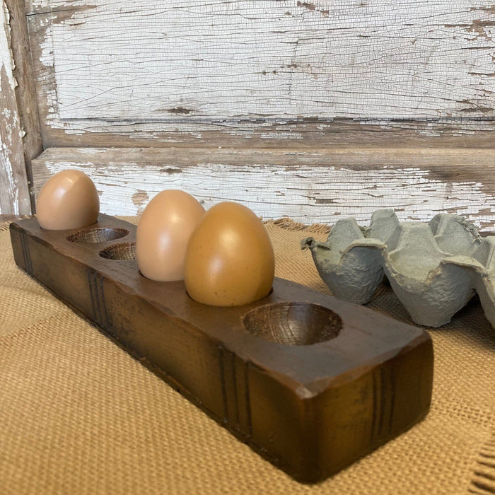 Brown Resin Egg Tray - Primitive Star Quilt Shop