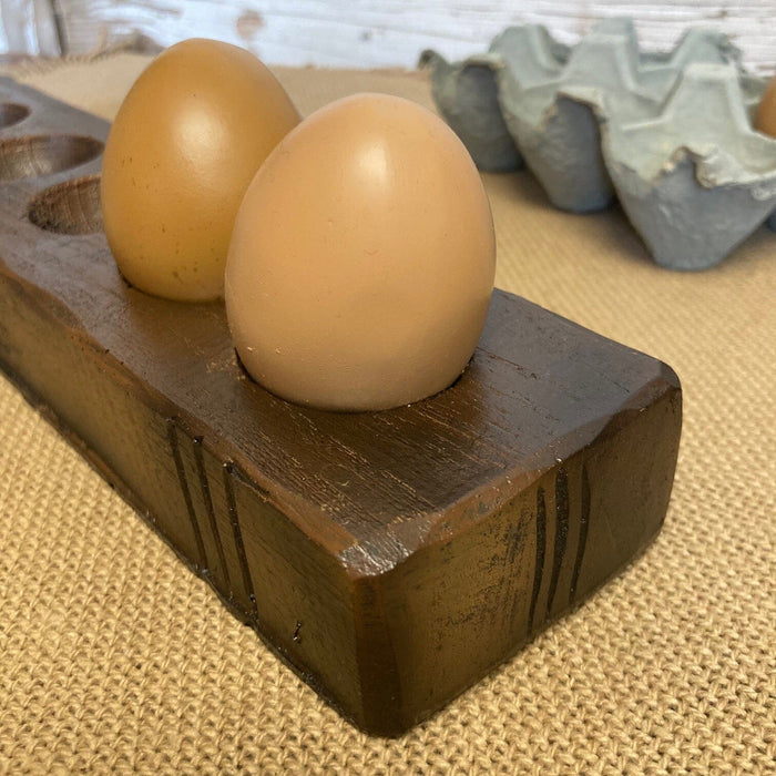 Brown Resin Egg Tray - Primitive Star Quilt Shop