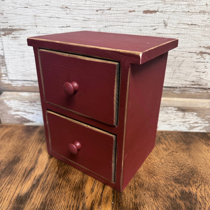 Burgundy Farmhouse Drawers - Primitive Star Quilt Shop