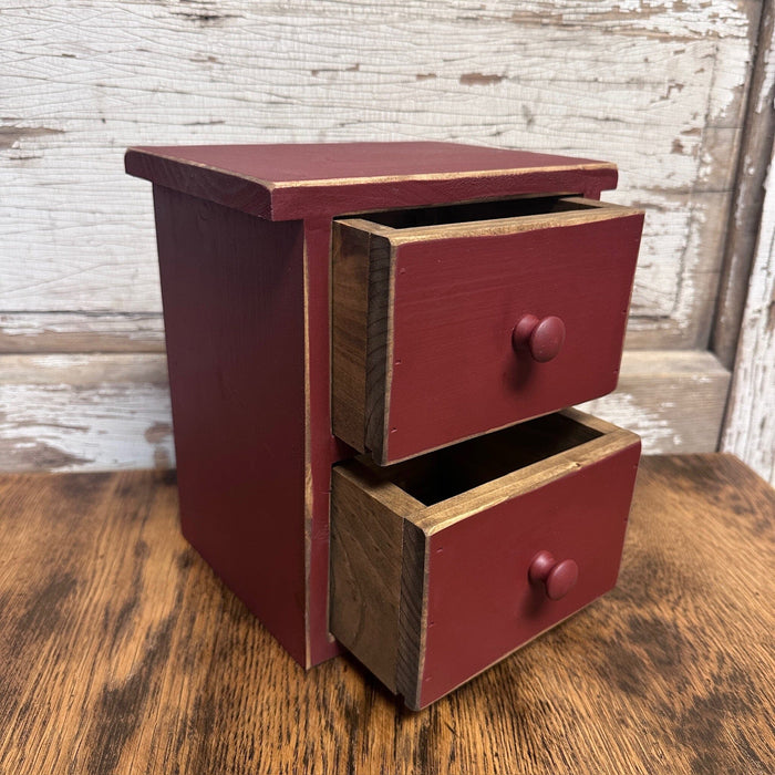 Burgundy Farmhouse Drawers - Primitive Star Quilt Shop