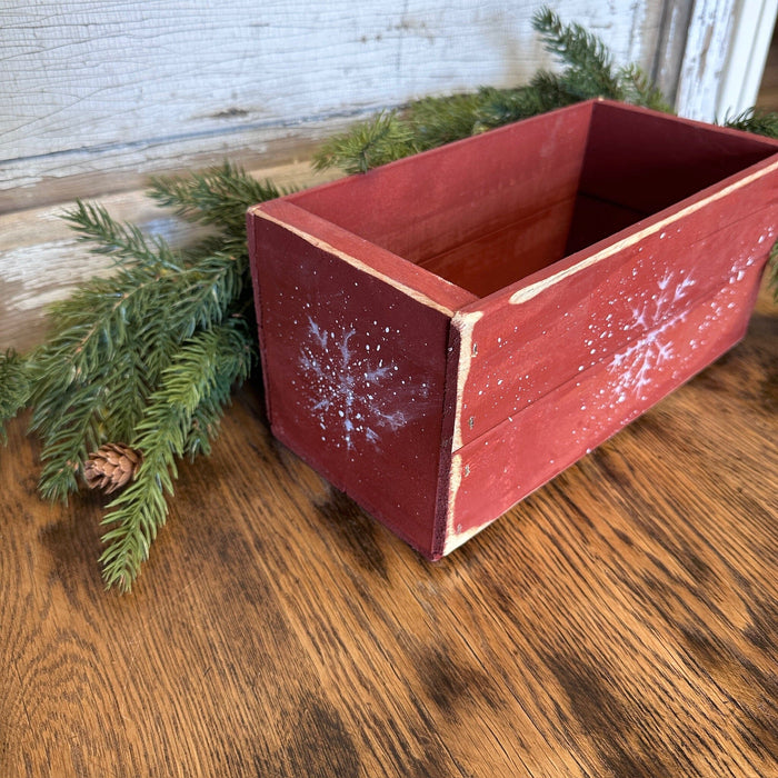 Burgundy Snowflake Box - Primitive Star Quilt Shop