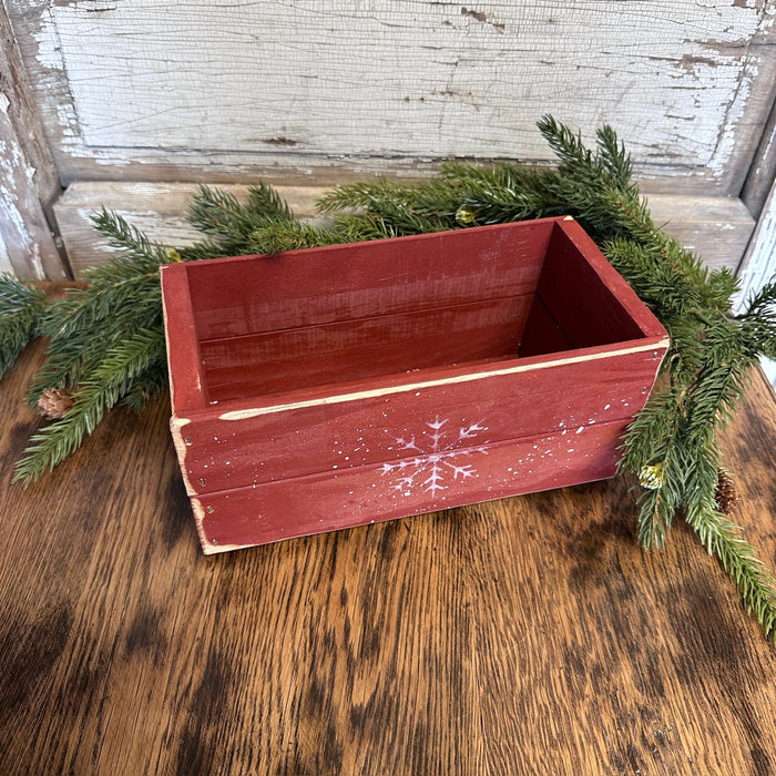 Burgundy Snowflake Box - Primitive Star Quilt Shop