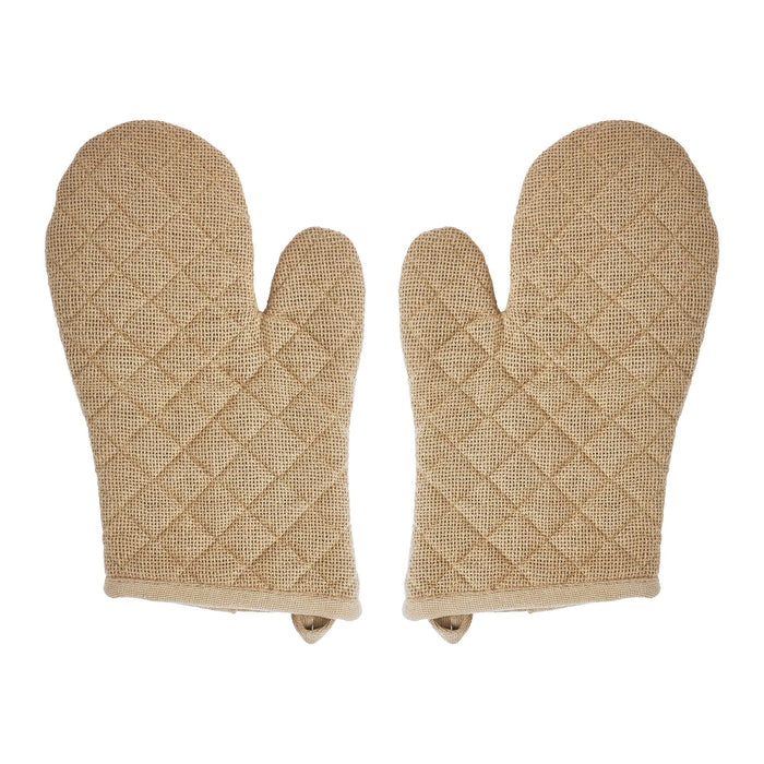 Burlap Natural Oven Mitt - Set of 2 - Primitive Star Quilt Shop