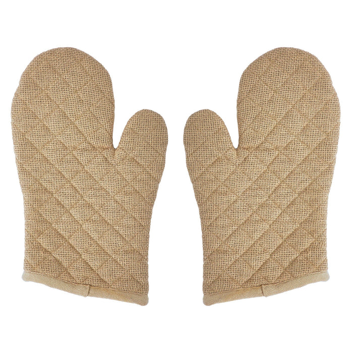 Burlap Natural Oven Mitt - Set of 2 - Primitive Star Quilt Shop
