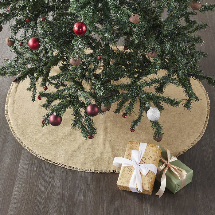 Burlap Natural Tree Skirt 36" - Primitive Star Quilt Shop