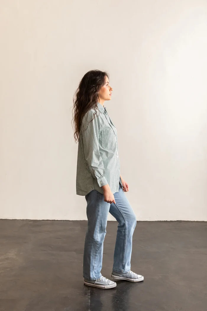 Butano Button Up Sewing Pattern – relaxed button-up shirt with optional neckerchief, XS-7X