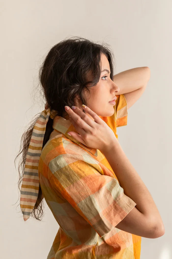 Butano Button Up Sewing Pattern – relaxed button-up shirt with optional neckerchief, XS-7X
